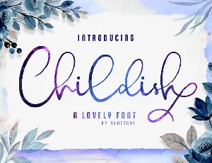 Childish Calligraphy Script font