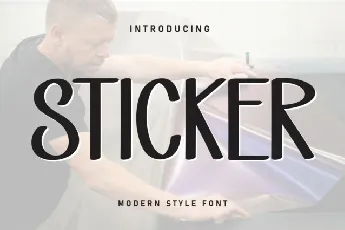 Sticker Display font