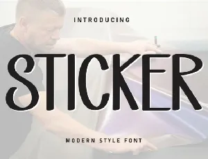 Sticker Display font