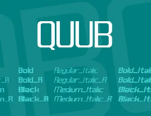 QUUB font