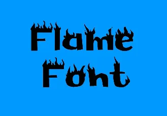 Flame font