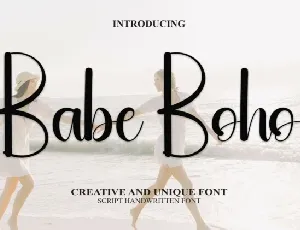 Babe Boho Script font