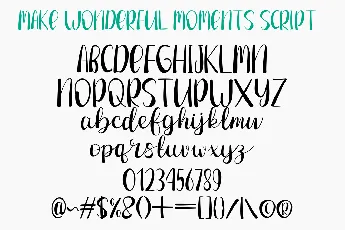 Make Wonderful Moments font