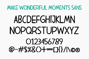 Make Wonderful Moments font