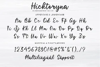 Hicktoryna font