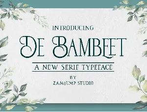 De Bambeet Serif Typeface font