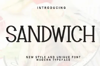 Sandwich Display font