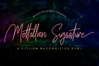 Mettallion Signature font