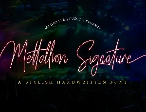 Mettallion Signature font