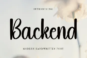 Backend font