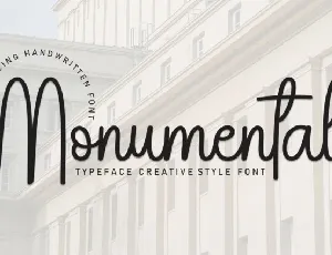 Monumental Handwritten font