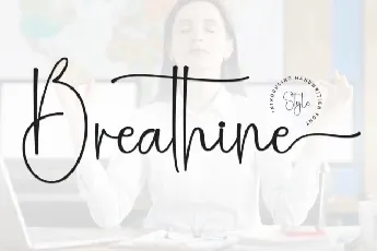 Breathine Script font