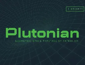 Plutonian Typeface font