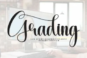 Grading Script font