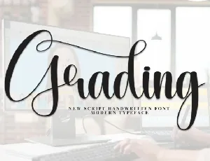 Grading Script font