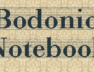 Bodonio Notebook font