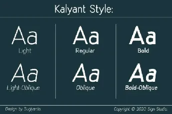 Kalyant Sans Serif font