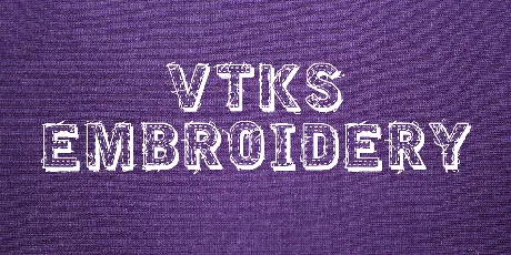 VTKS EMBROIDERY font