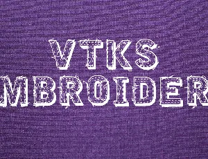 VTKS EMBROIDERY font