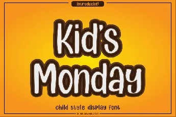 Kids Monday Display font