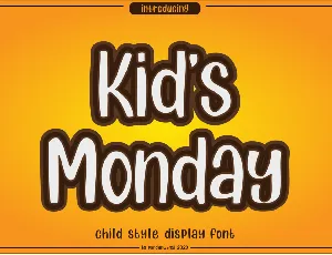 Kids Monday Display font