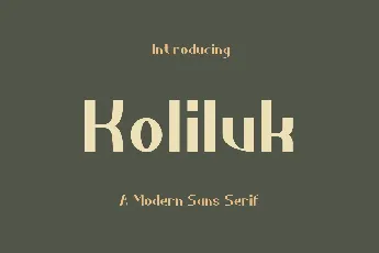 Koliluk font