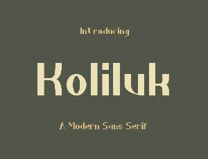 Koliluk font