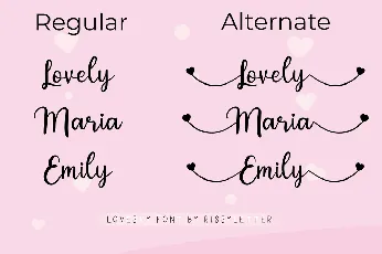 Lovesty font