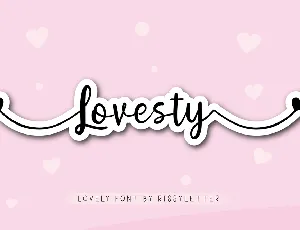 Lovesty font