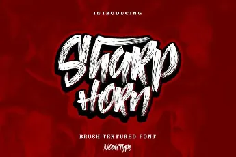 SharpHorn Brush font