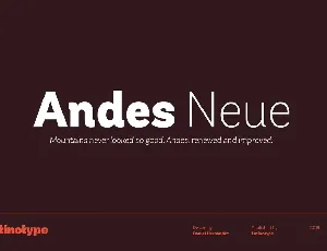 Andes Neue Family font