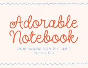 Adorable Notebook font