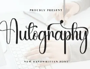 Autography Calligraphy Typeface font