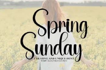 Spring Sunday Script font