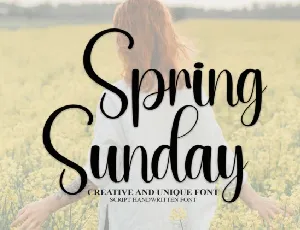 Spring Sunday Script font