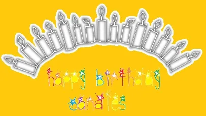 Happy Birthday Candles font