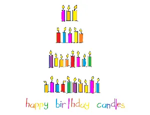 Happy Birthday Candles font