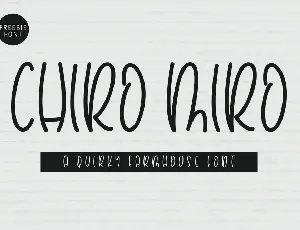 Chiro Miro font