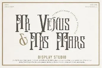 Mr.Venus & Mrs.Mars Blackletter font