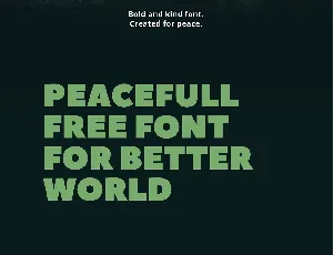 Peace Bold Sans Serif Typeface font