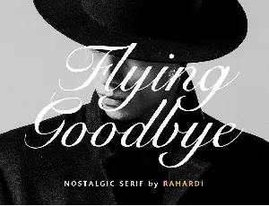 Flying Goodbye font