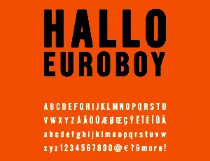 Hallo Euroboy font