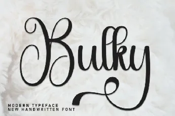 Bulky Calligraphy font