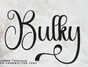 Bulky Calligraphy font