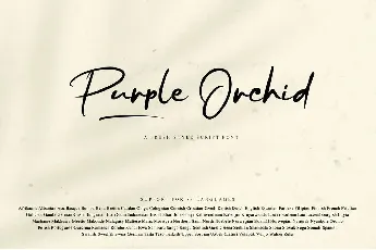 Purple Orchid font