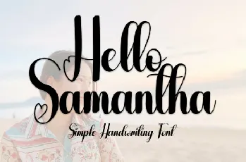 Hello Samantha Script font