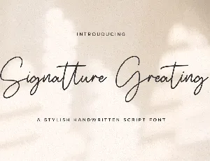 Signatture Greating font