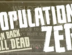 Population Zero BB font