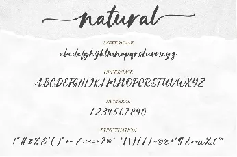 Natural font