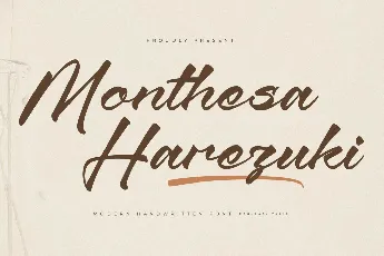 Monthesa Harezuki DEMO VERSION font